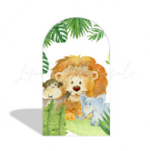 Safari Wild Jungle Birthday Baby Shower Party Arch Backdrop Wall Cloth Cover